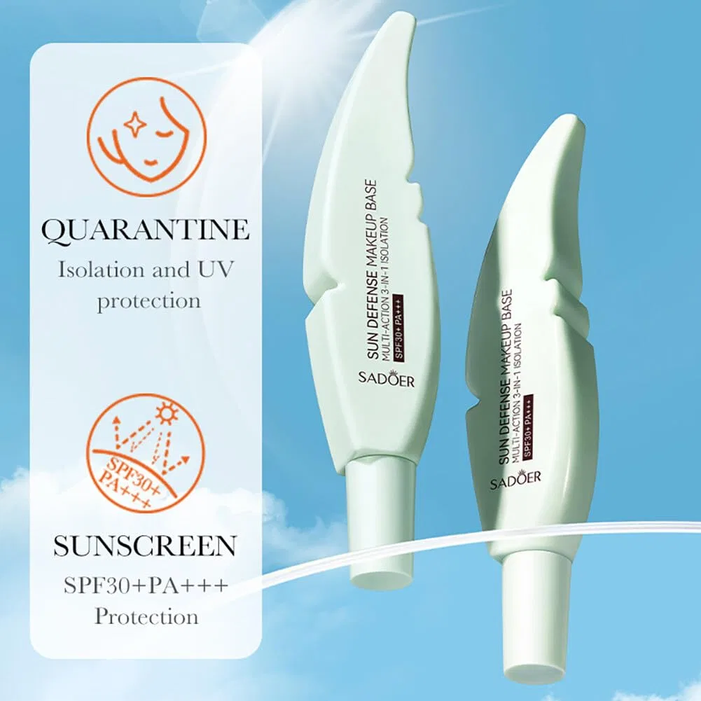 Солнцезащитный крем SPF 30+, JAWSEU, 3 шт, 30 г, Зеленый + Телесный + Фиолетовый — фото 4