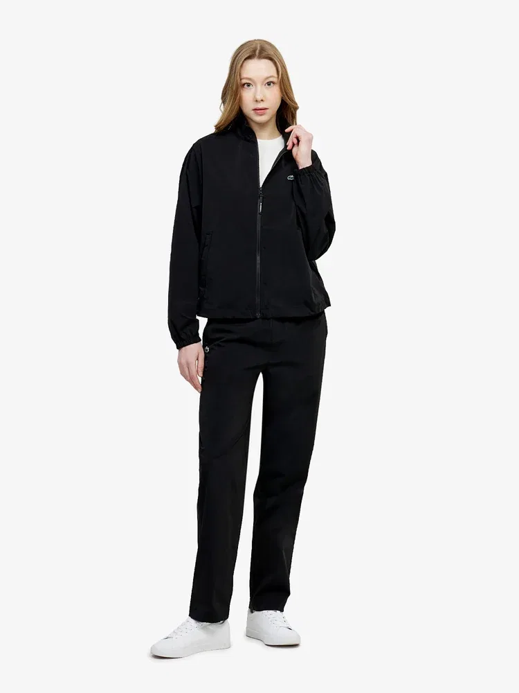 Брюки LACOSTE Stretch Woven Tapered Fit, черные — фото 4