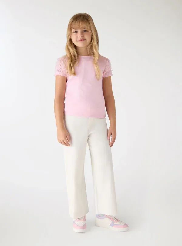 Брюки джинсовые Pantalon Terranova, Bianco Lana, белый