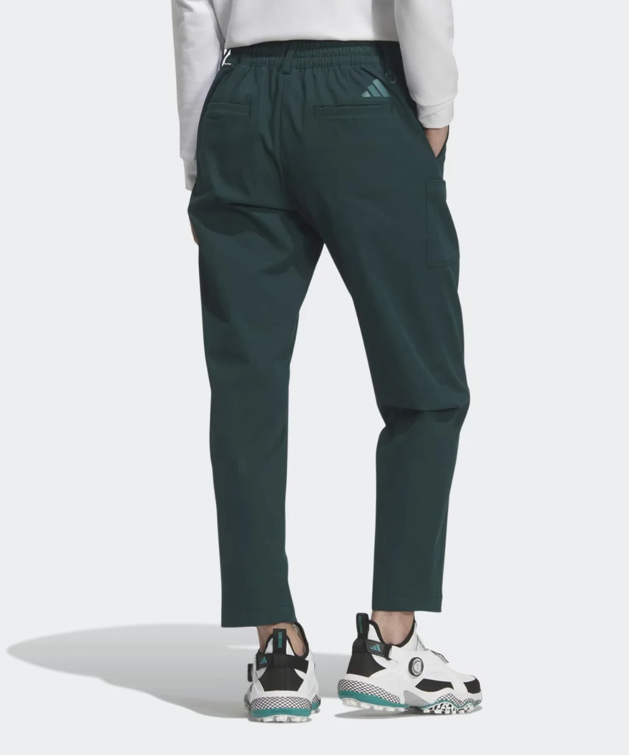 Женские спортивные брюки-карго с утягивающим эффектом Beyond the Course EX STRETCH Twisted Weave Ankle Cargo Pants Adidas, Green — фото 2