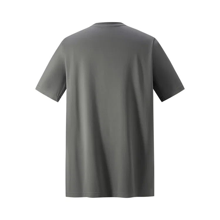 Детская футболка с коротким рукавом Good Food S. Series Basic Simple Cleanfit Straight Crew Neck Sunscreen Moisture Wicking Quick-Drying Sports Short-Sleeve T-Shirt Nice Rice, Dark Gray — фото 3