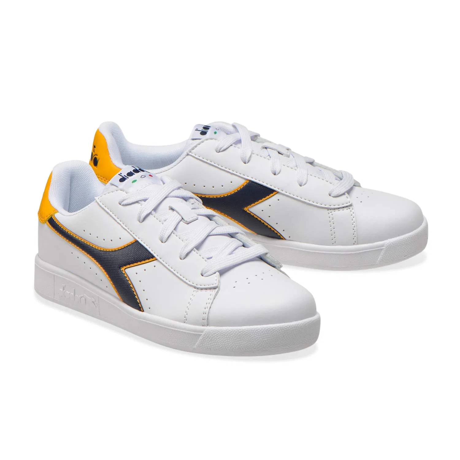 Детские кроссовки для мальчиков с перфорацией Game P GS Diadora, Bianco Blu — фото 4