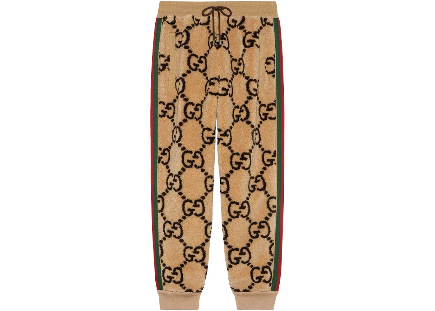 Мужские брюки с принтом Gucci Pant, Beige/Ebony/Green/Red