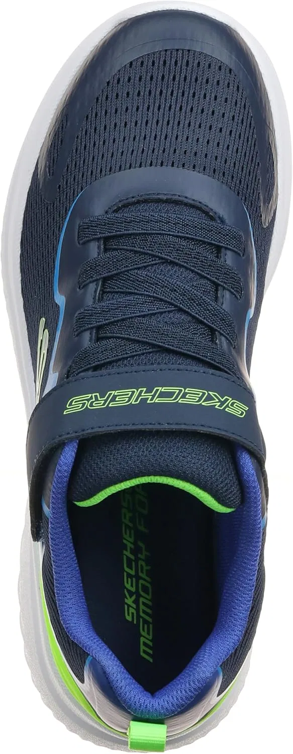 Детские кроссовки для мальчиков Bounder 2.0 Aqua Pace Skechers, Navy/Lime — фото 3