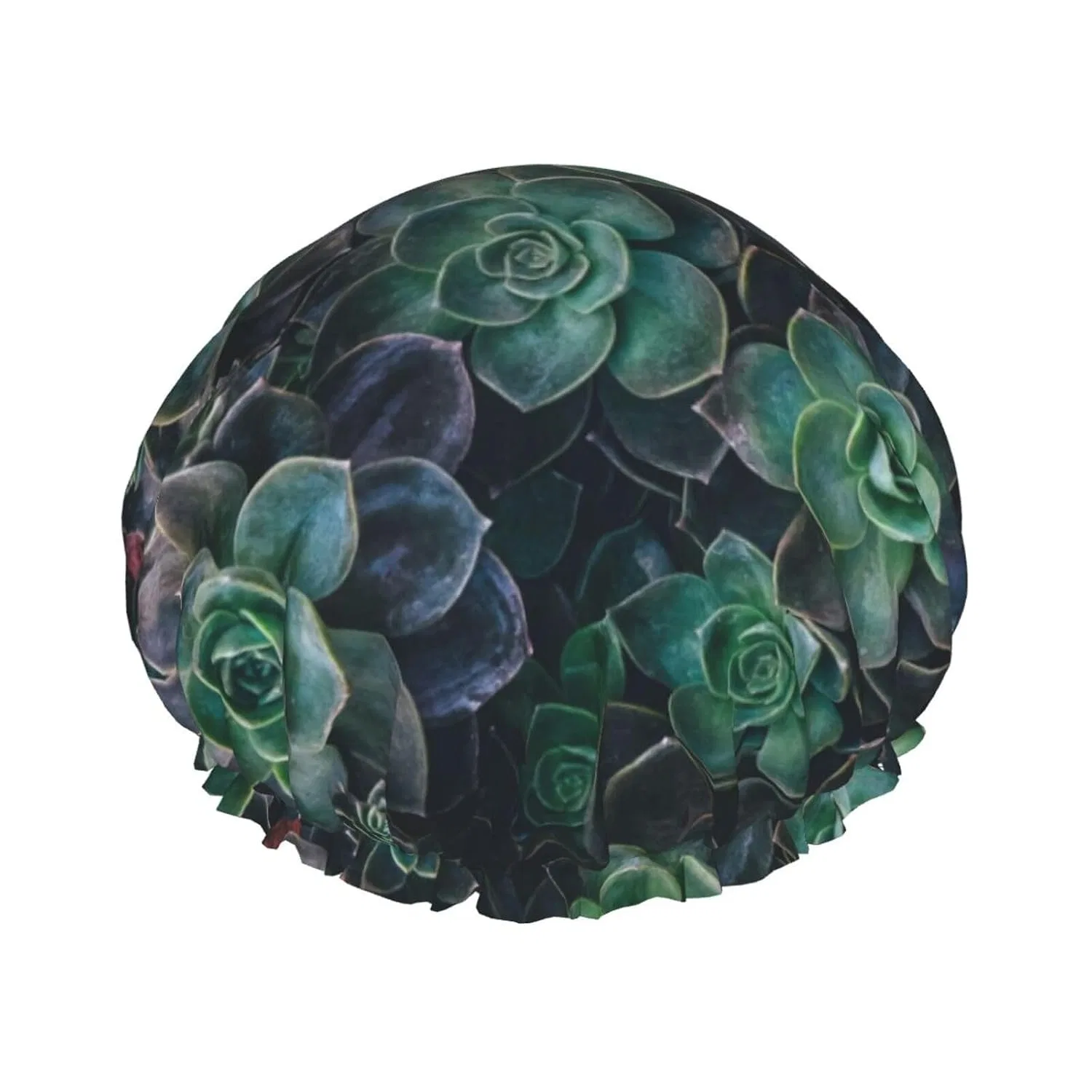 Шапочка для душа Double Layer Waterproof PanaRL, Green Succulent