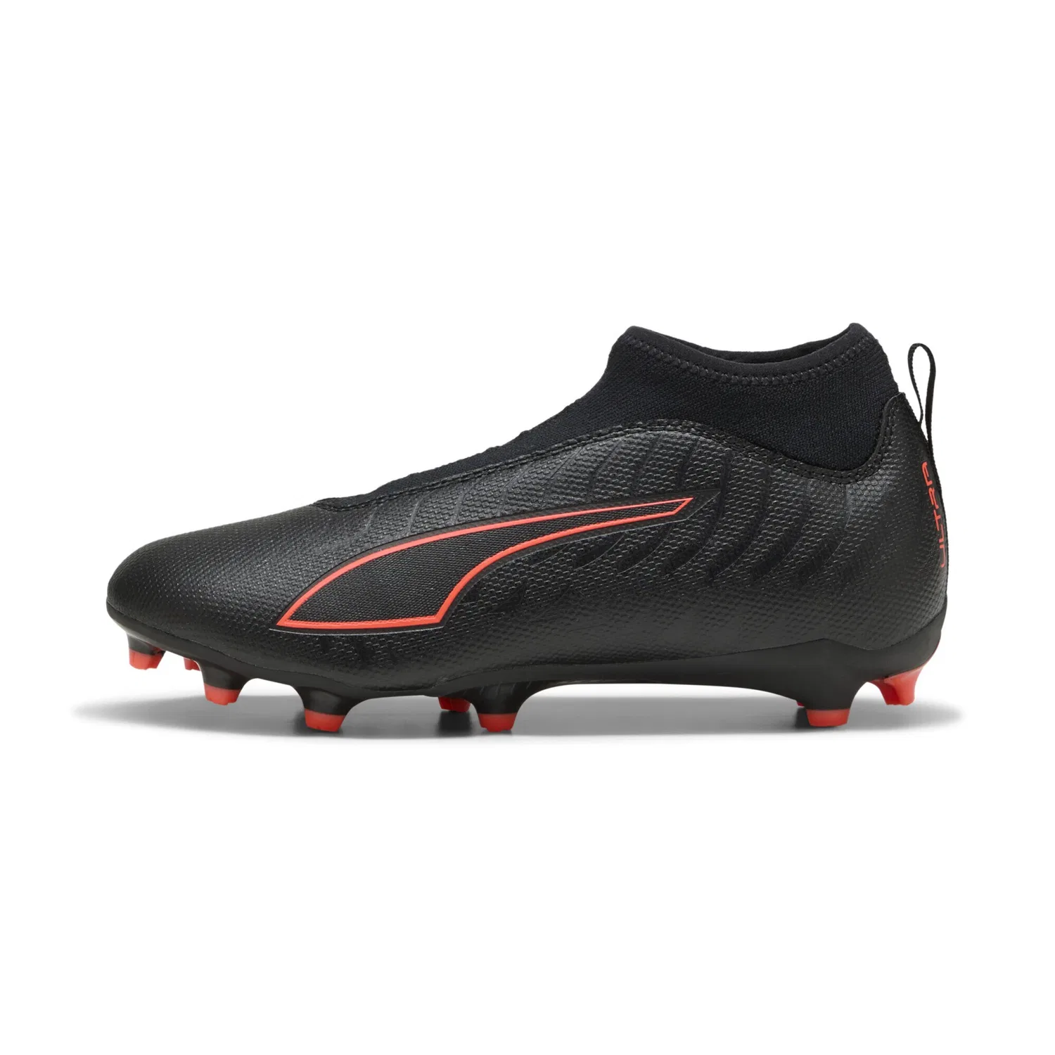 Детские футбольные бутсы без шнуровки ULTRA 6 MATCH+ FG/AG PUMA, Black Red — фото 3