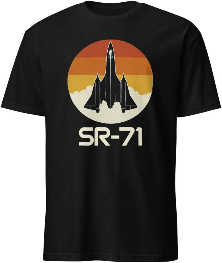 Мужская футболка с принтом SR-71 Retro Blackbird, Black