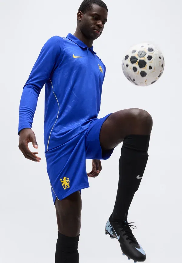 Шорты футбольные Dri-fit Chelsea Fc Stadium Short Home Club Wear Nike Performance, Bright Blue, Midwest Gold-Coloured, ярко-синий — фото 4