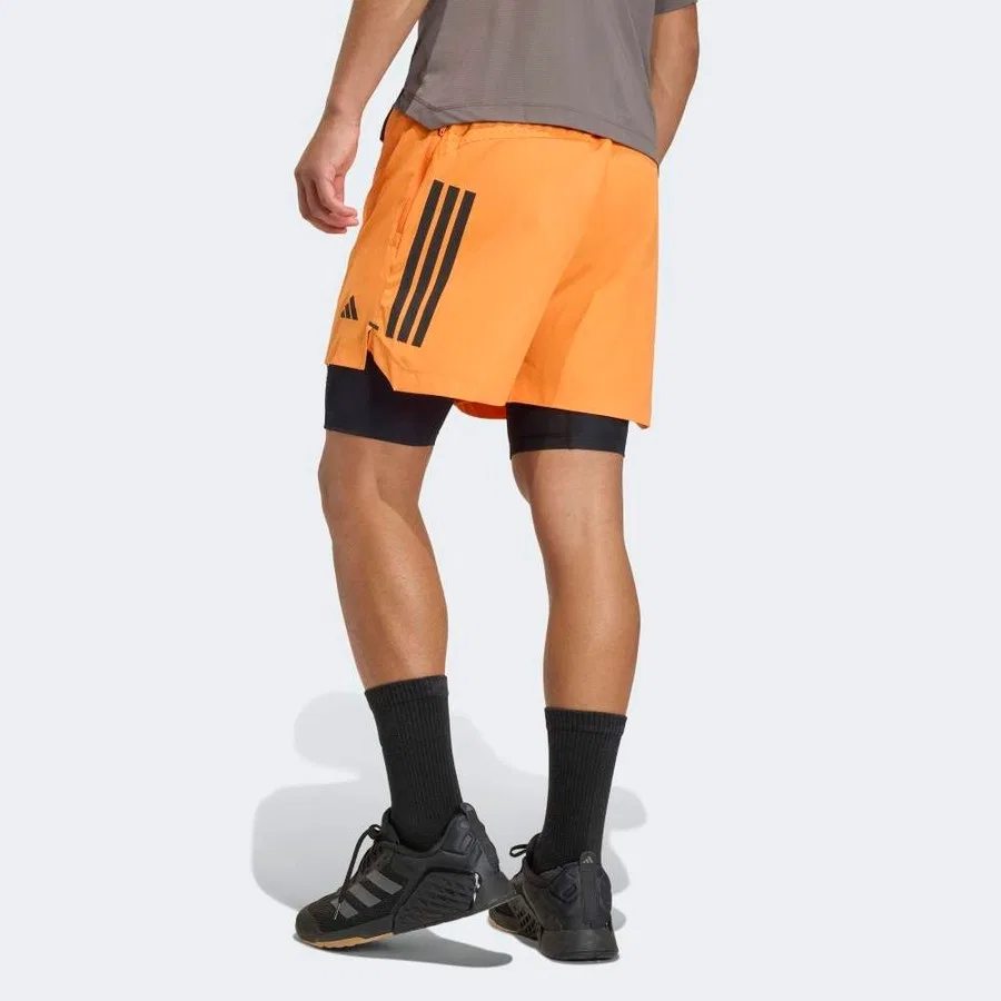Шорты спортивные с принтом PrimeLft Sh adidas, Оранжевый — фото 3