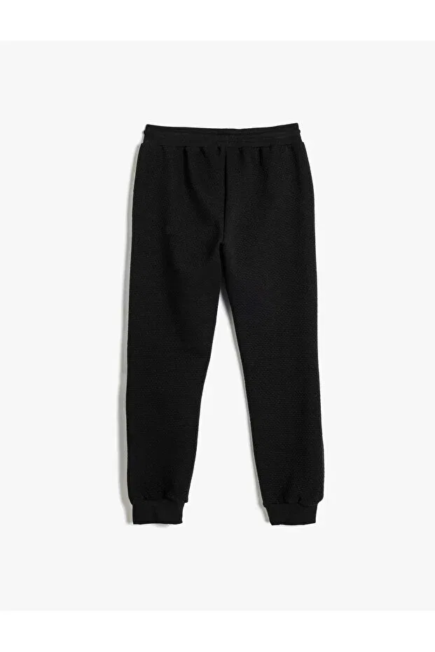 Детские спортивные штаны для мальчиков с утяжкой Basics Koton, Black — фото 2