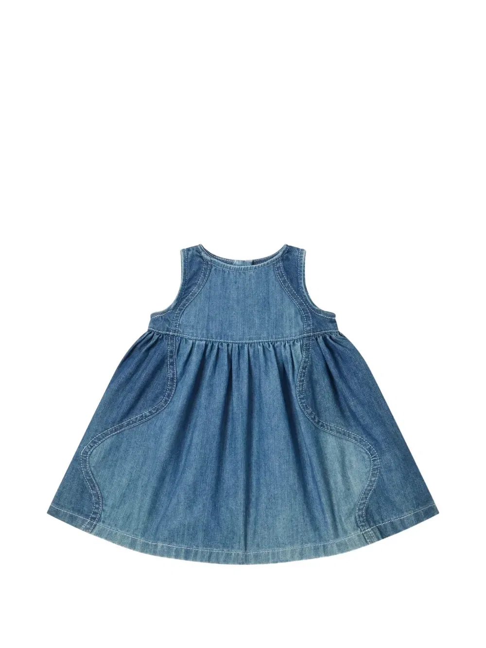 Расклешенное платье из панелей Stella McCartney Kids, синий