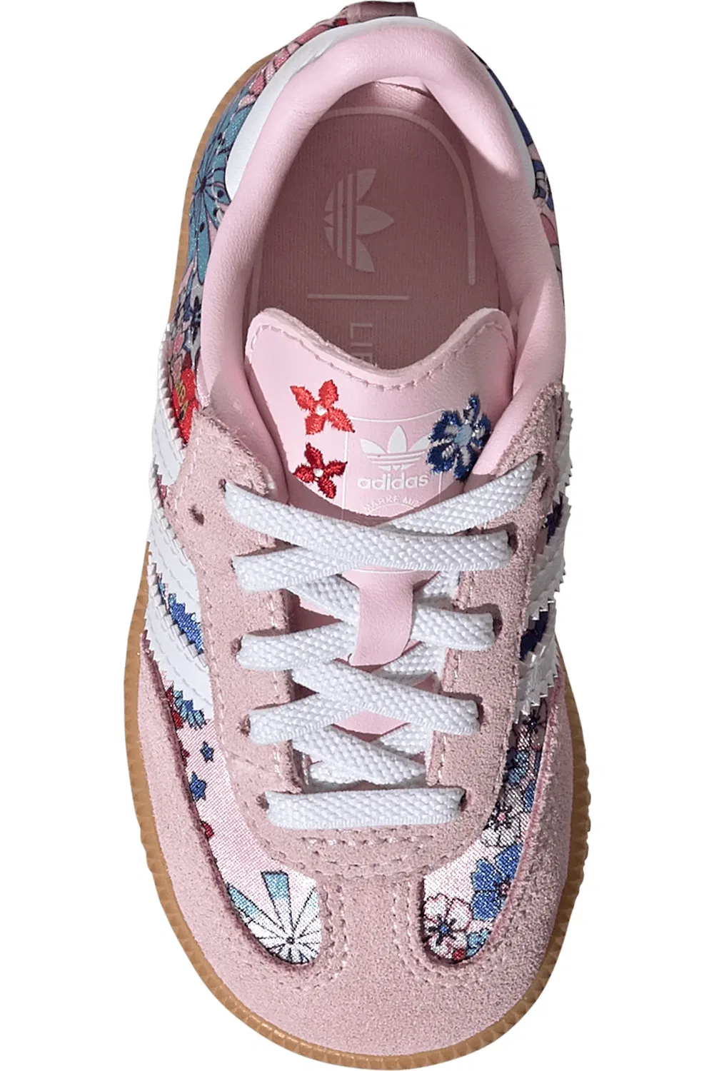 Кроссовки детские футбольные Samba OG adidas, Clear Pink/White/Gum — фото 4