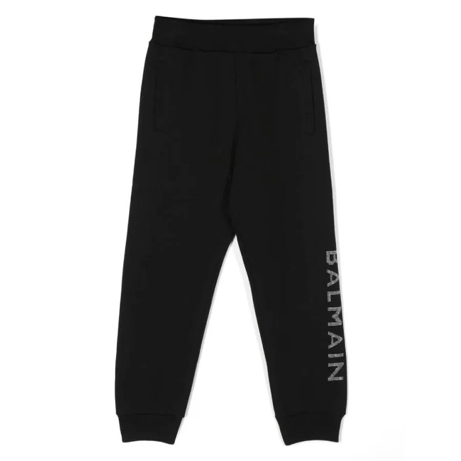 Брюки спортивные с логотипом Balmain, Black