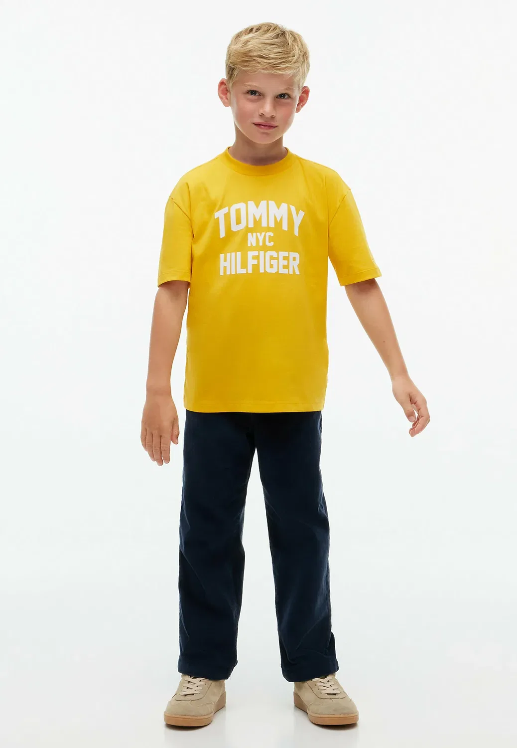 Футболка с круглым вырезом и логотипом - футболка с принтом Tommy Hilfiger, Countryside Yellow