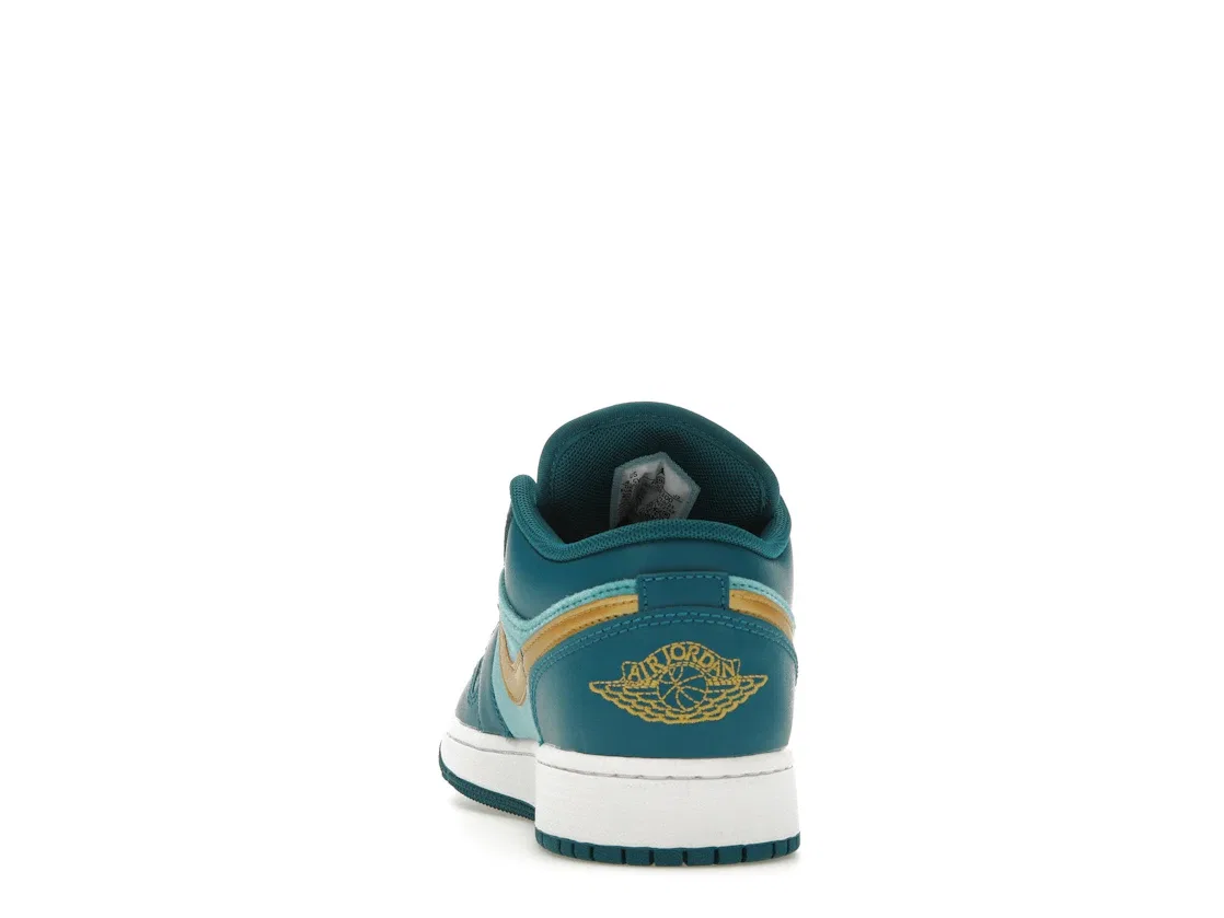 Детские кроссовки Lifestyle Geode Teal Metallic Gold Jordan 1 Low SE Jordan, Geode Teal Metallic Gold — фото 4
