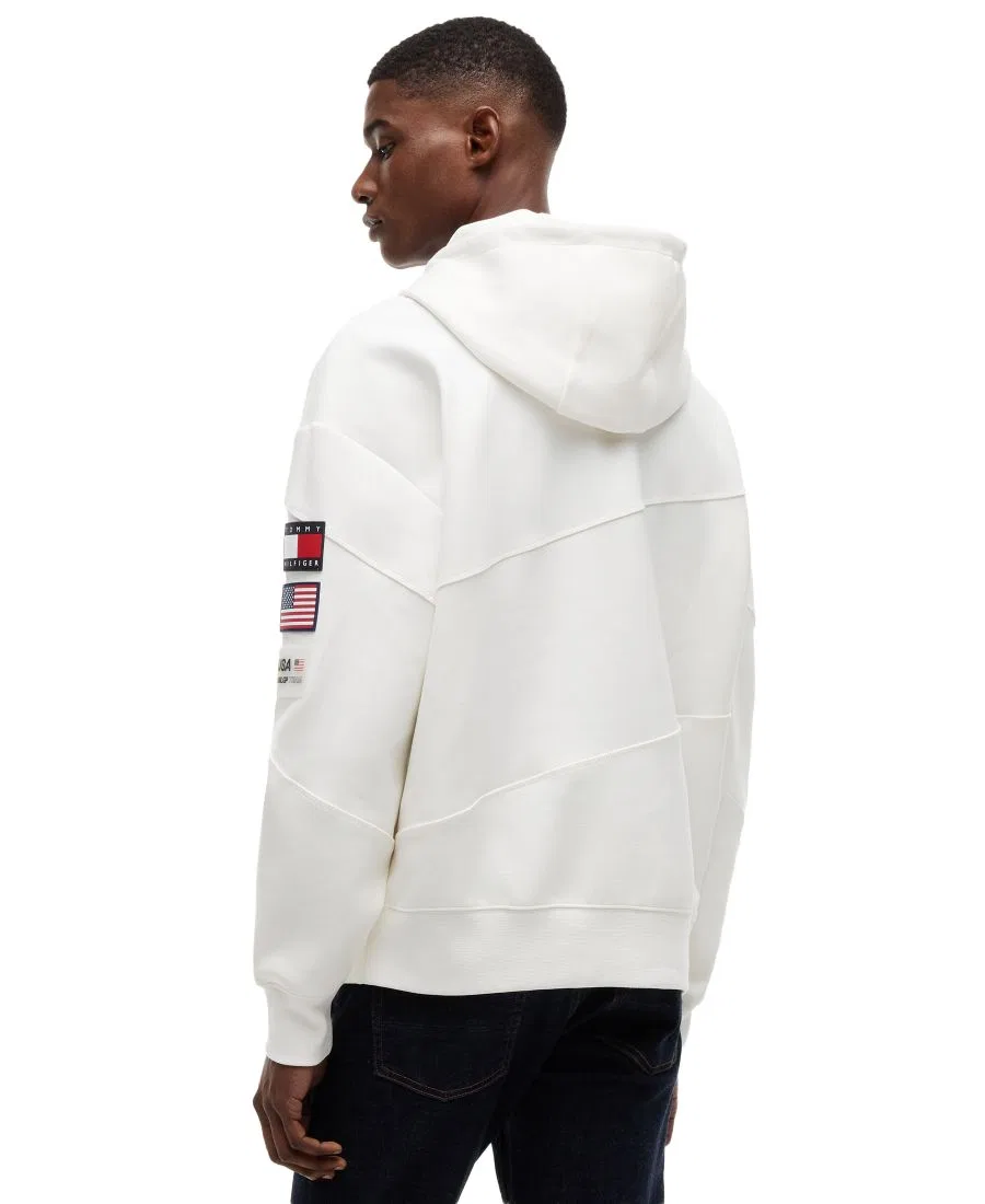 Худи с капюшоном, свободного кроя Stealth Tommy Hilfiger, Ecru — фото 4