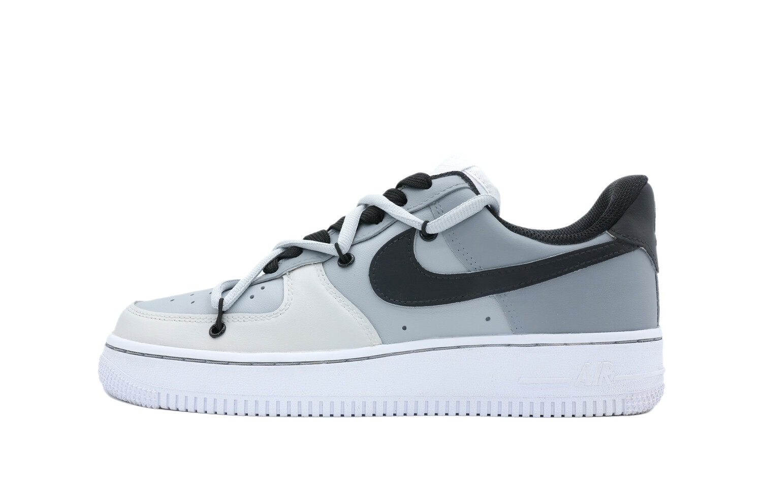 

Кроссовки Nike Air Force 1 Skateboarding Shoes Women's Low-top Black/white/gray, светло-серый