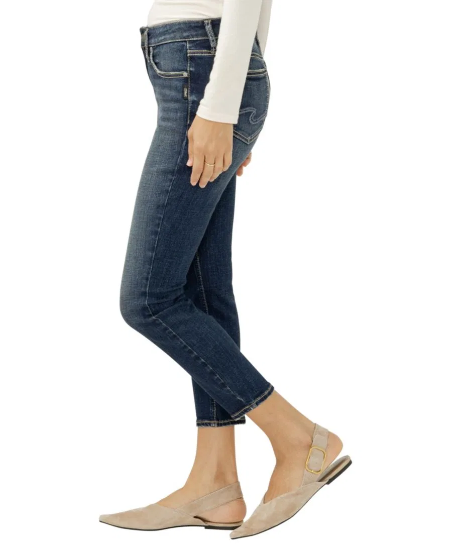 Женские джинсы-скинни Elyse Mid-Rise Cropped Silver Jeans Co., Bonnie — фото 2