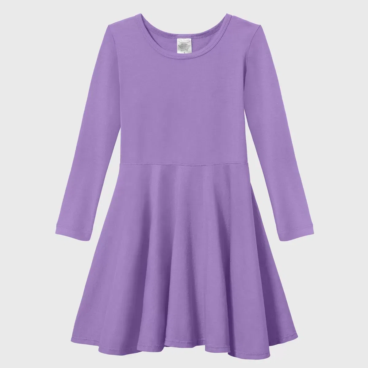 Детское платье для девочек хлопковое City Threads, Deep Purple — фото 2