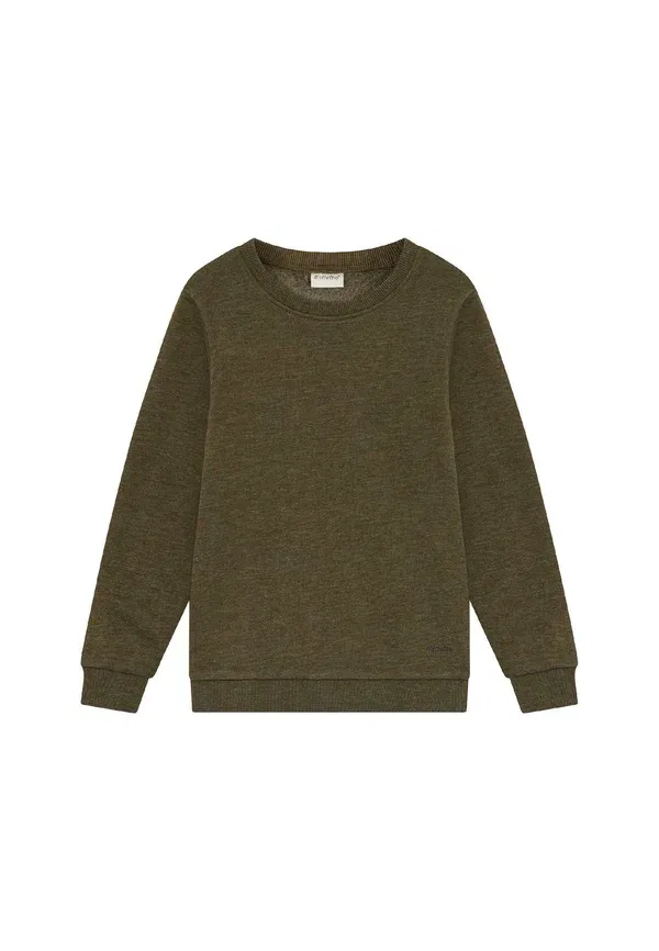 Свитшот Marl Misweatshirt 2 pack Minymo, Dark Olive, оливковый — фото 3