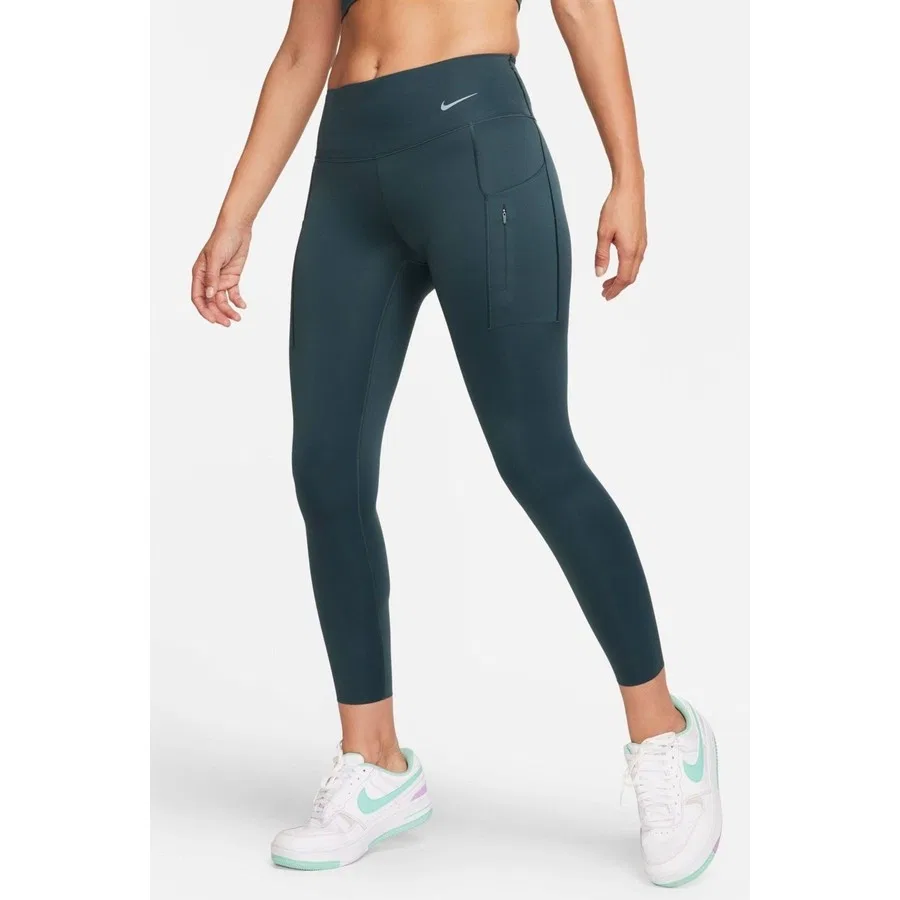Леггинсы с длинным рукавом Nike Training Go Dri Fit Infinalock 7/8, Темно-зеленый