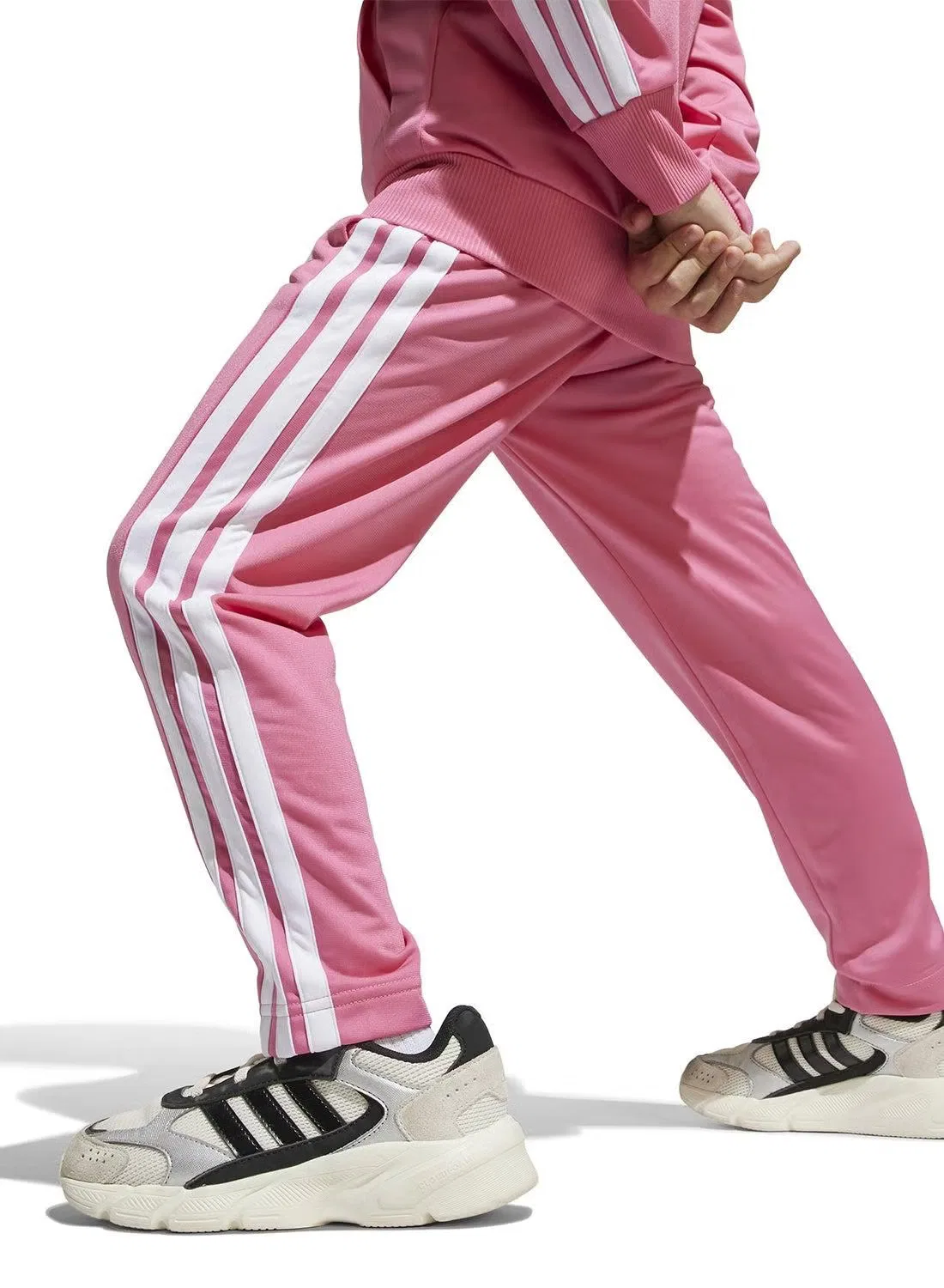 Костюм спортивный детский с 3 полосками Tiberio Adidas, розовый — фото 4