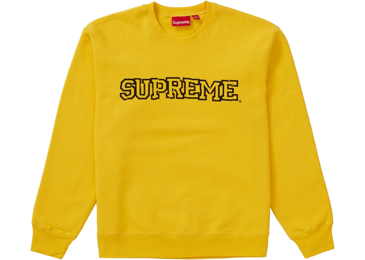 Мужской свитшот с принтом Supreme Shattered Logo Crewneck, Yellow