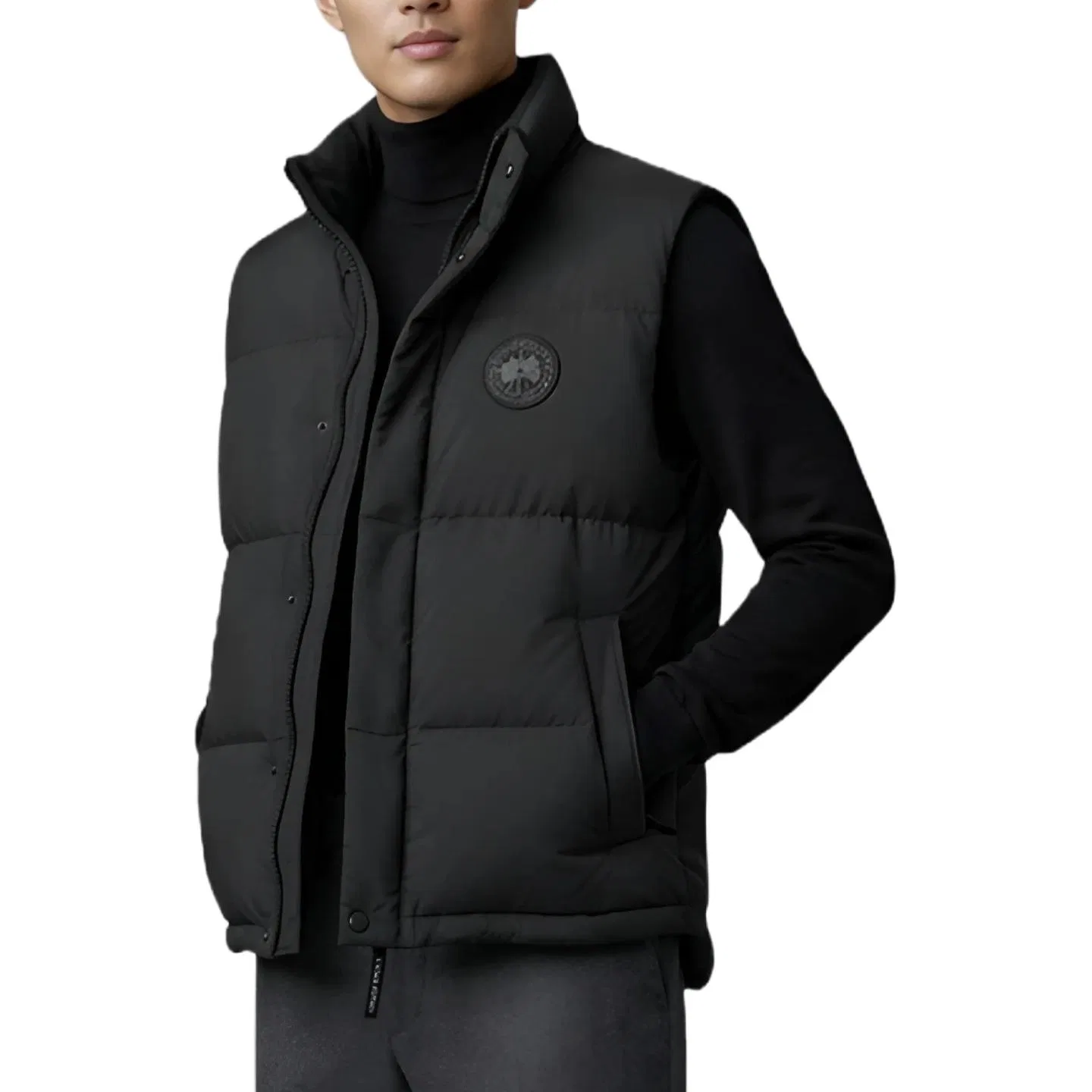 Мужской жилет пуховый с воротником-стойкой Down Vests Canada Goose, Black — фото 3