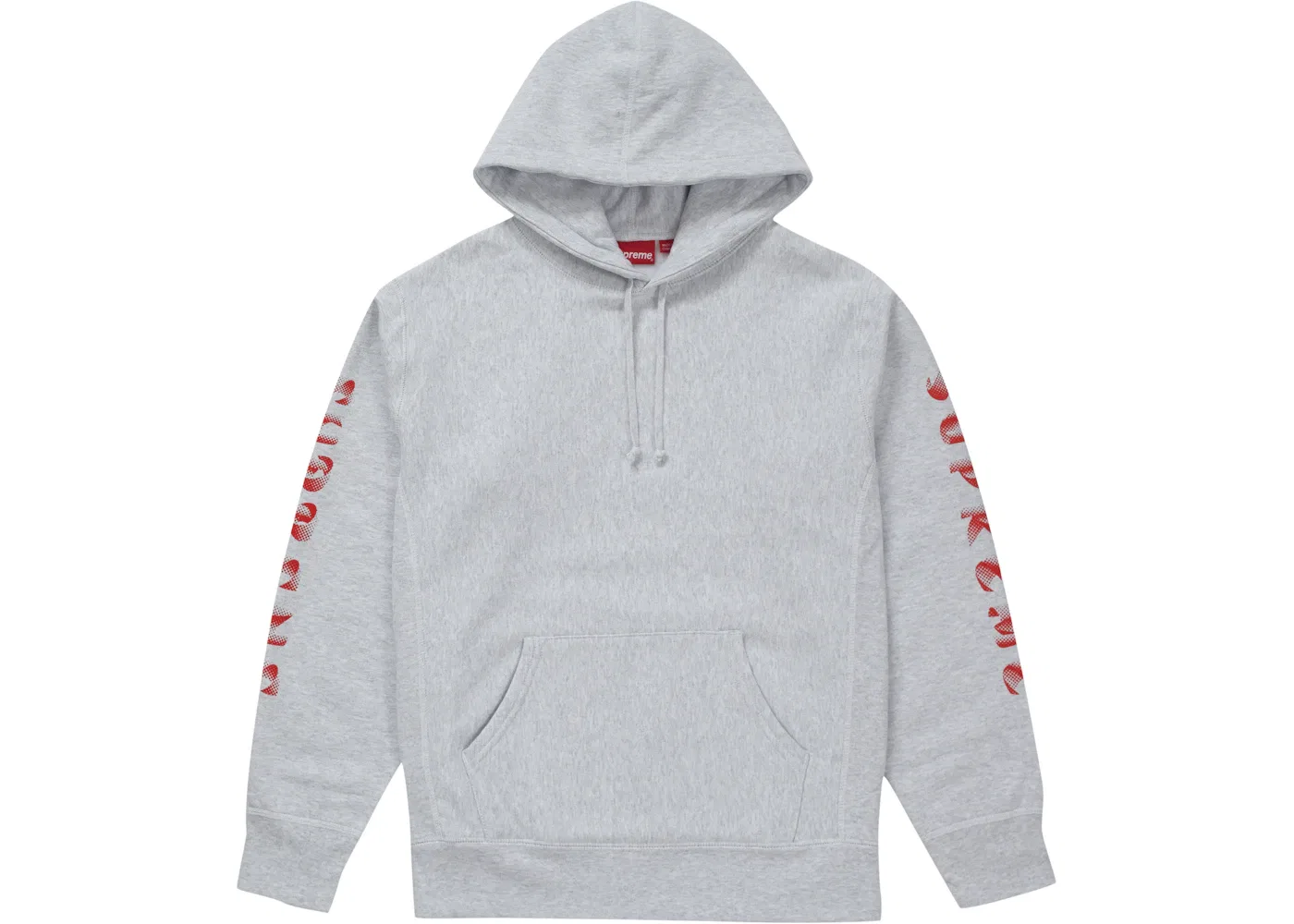 Мужской худи с капюшоном и длинным рукавом Supreme Sweatshirt, Ash Grey