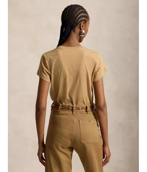 Женская футболка Classic Fit Polo Ralph Lauren, Бежевый — фото 3