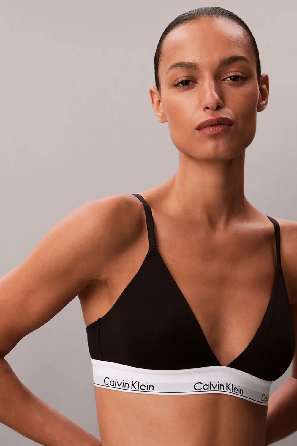 Женский хлопковый бюстгальтер Icon Calvin Klein, Black — фото 2