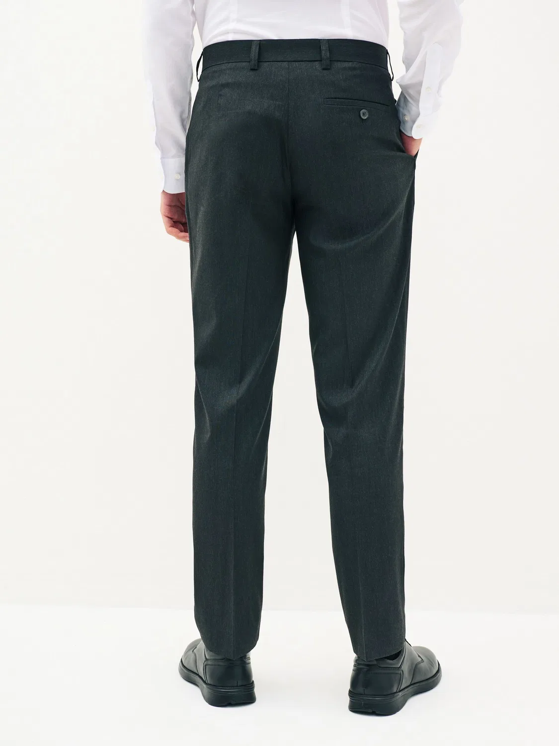 Брюки классические Tailored Fit Stretch Next, угольно-серый — фото 4