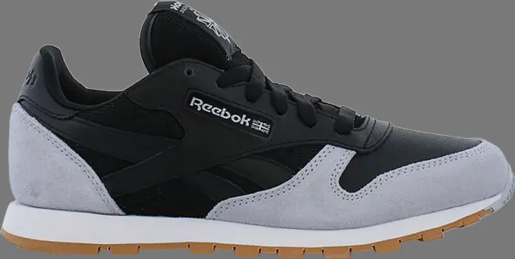 

Кроссовки classic leather big kids 'split personality' Reebok, черный