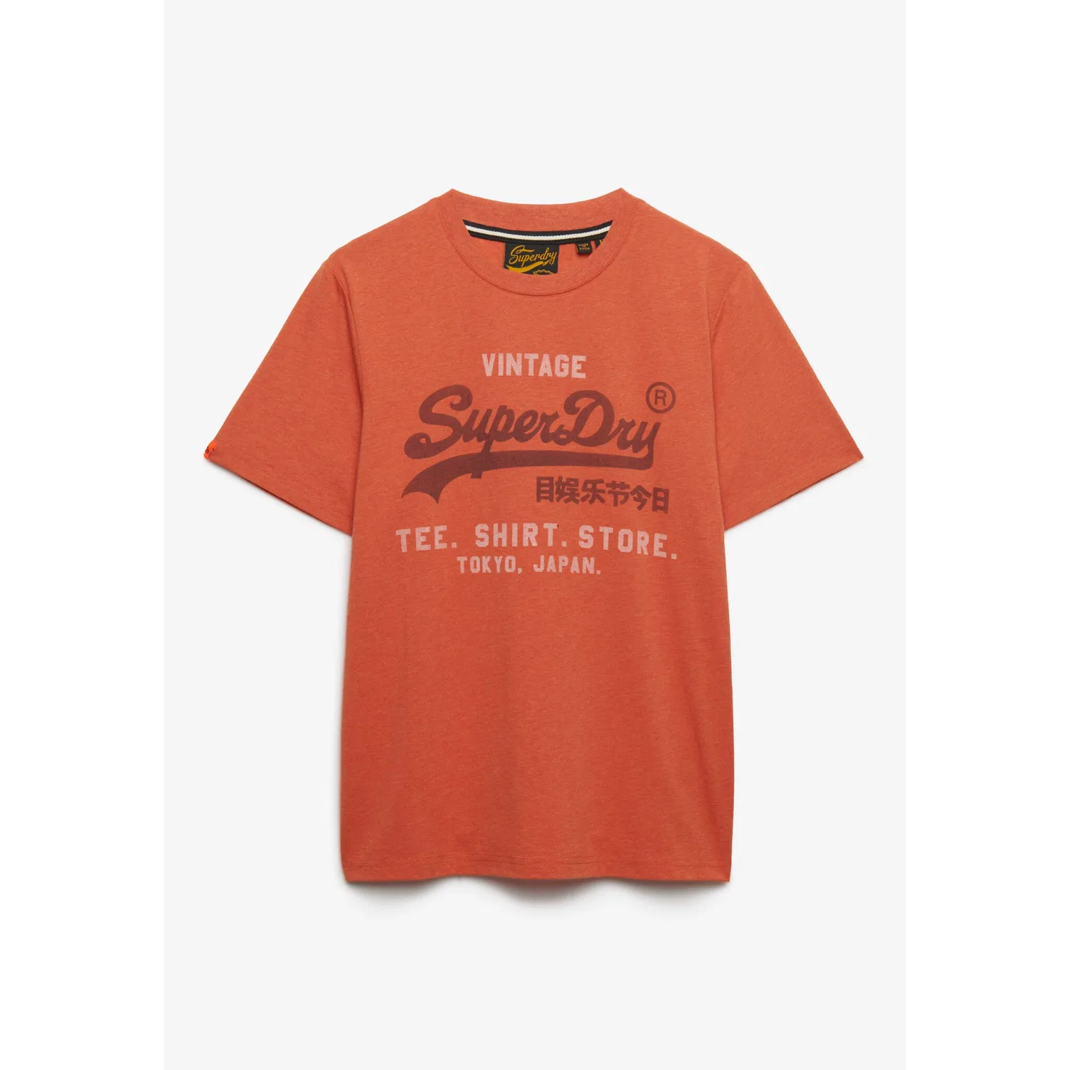 Мужская футболка с круглым вырезом Superdry, Rust Orange Marl