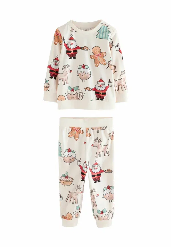 Пижамный комплект из флиса Next Print Cream, кремовый