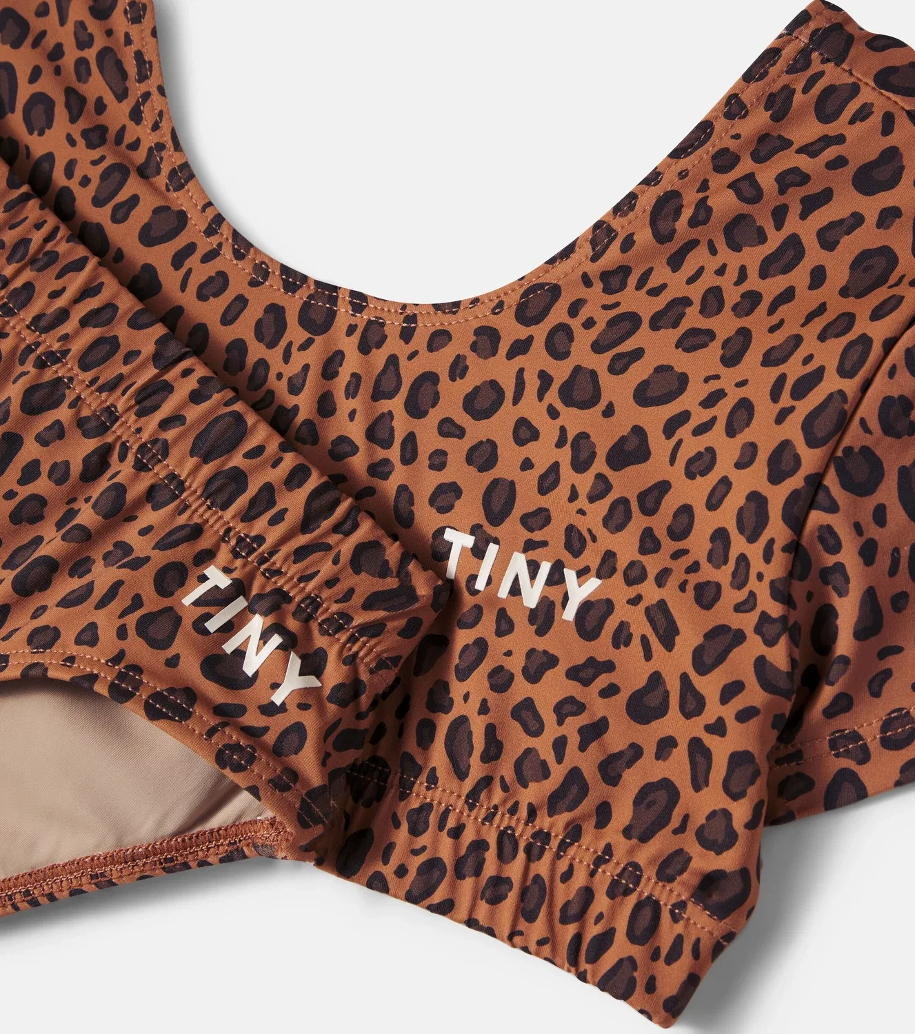 Комплект бикини с принтом Mini Animalistic Print Tinycottons, коричневый — фото 3