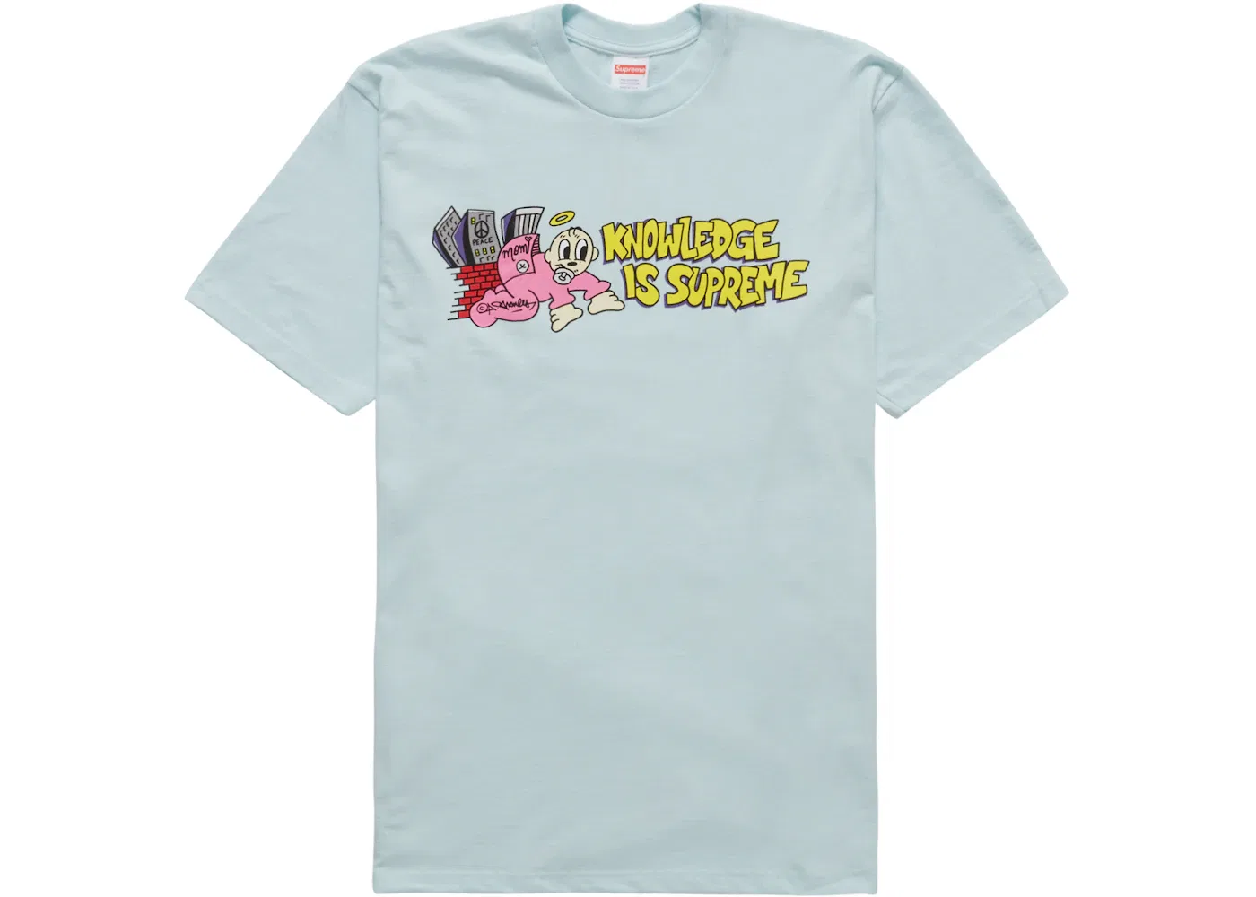 Мужская футболка с принтом Supreme, Pale Blue