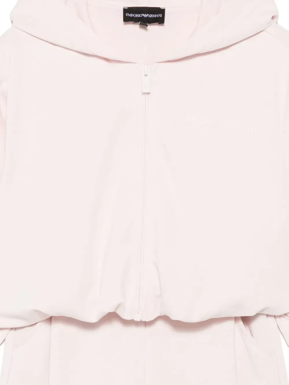 Спортивный костюм на молнии с принтом логотипа Emporio Armani Kids, розовый — фото 3