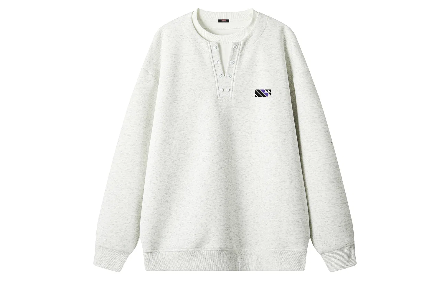 Детский свитшот с thickened mock two piece BALENO, Light Gray — фото 3