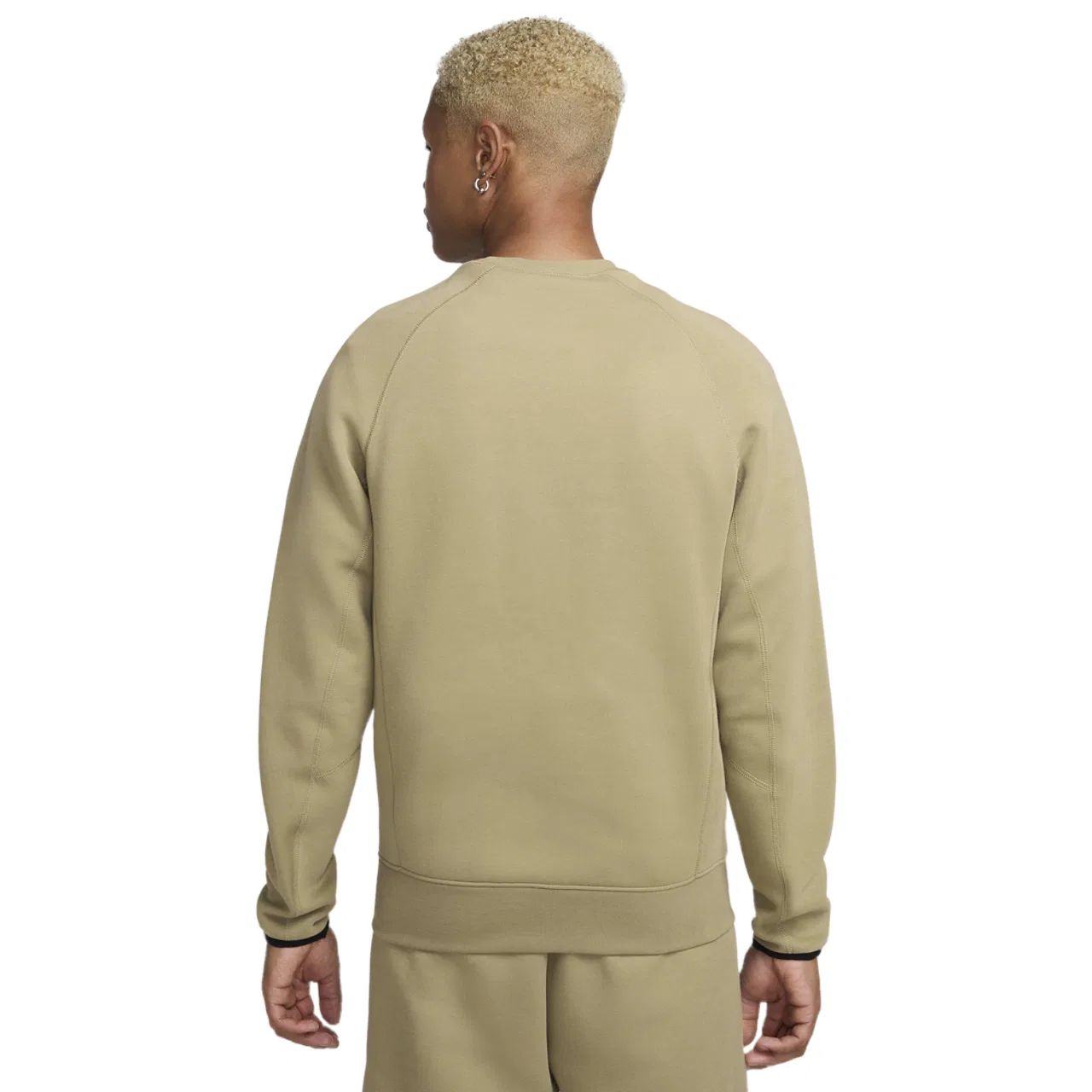 Мужская толстовка Tech Fleece Crew Nike, цвет Neutral Olive/Black — фото 2
