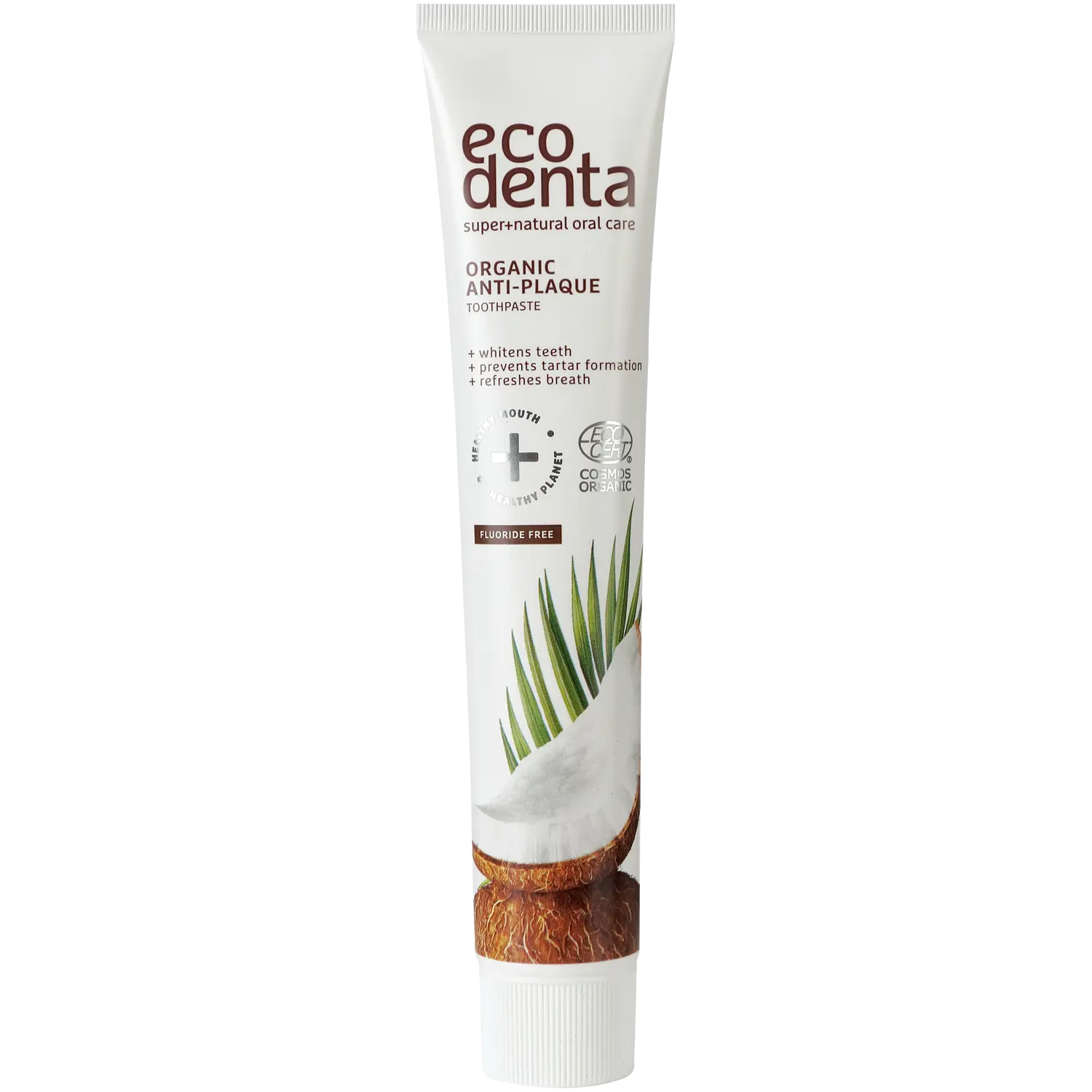 Ecodenta Cosmos Organic зубная паста против зубного камня с кокосовым маслом и солью цинка, 75 мл — фото 2