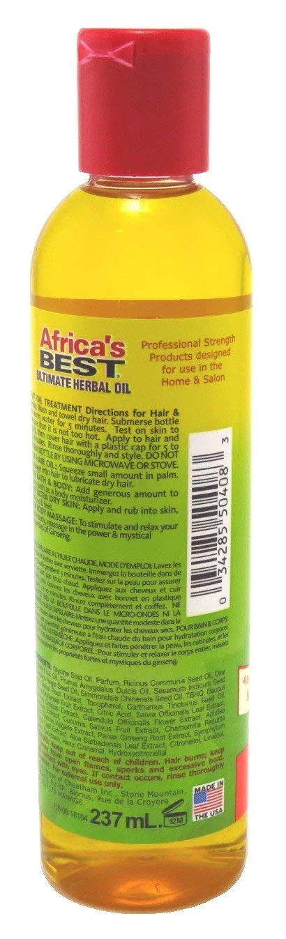Масло для волос и тела Africa's Best Ultimate Herbal Oil, набор 3 шт., 237 мл — фото 4