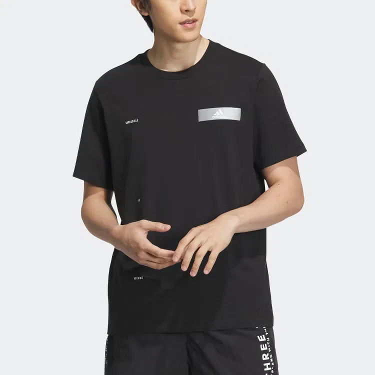 Футболка с принтом Tech Ref Adidas, черный — фото 2