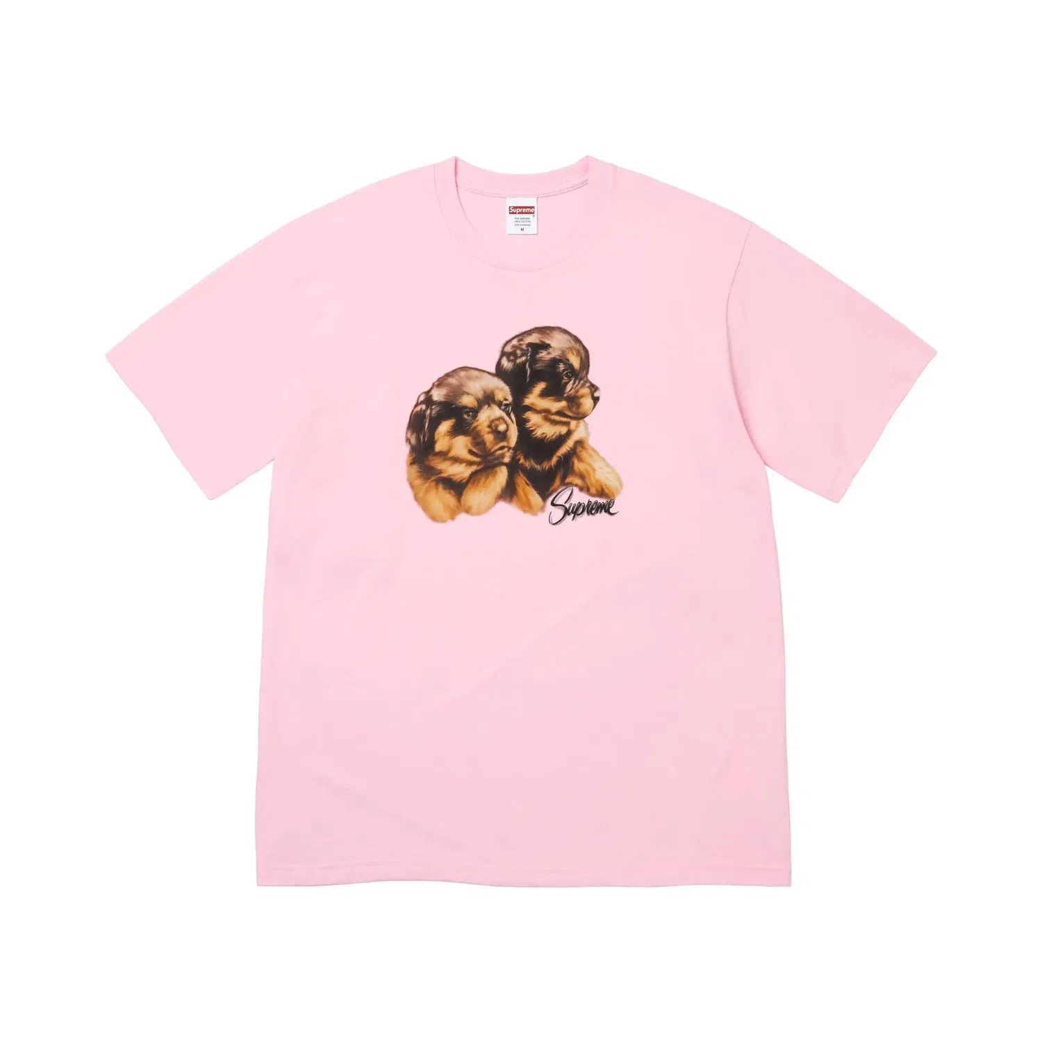 Футболка с принтом Supreme Puppies Light Pink, Supreme