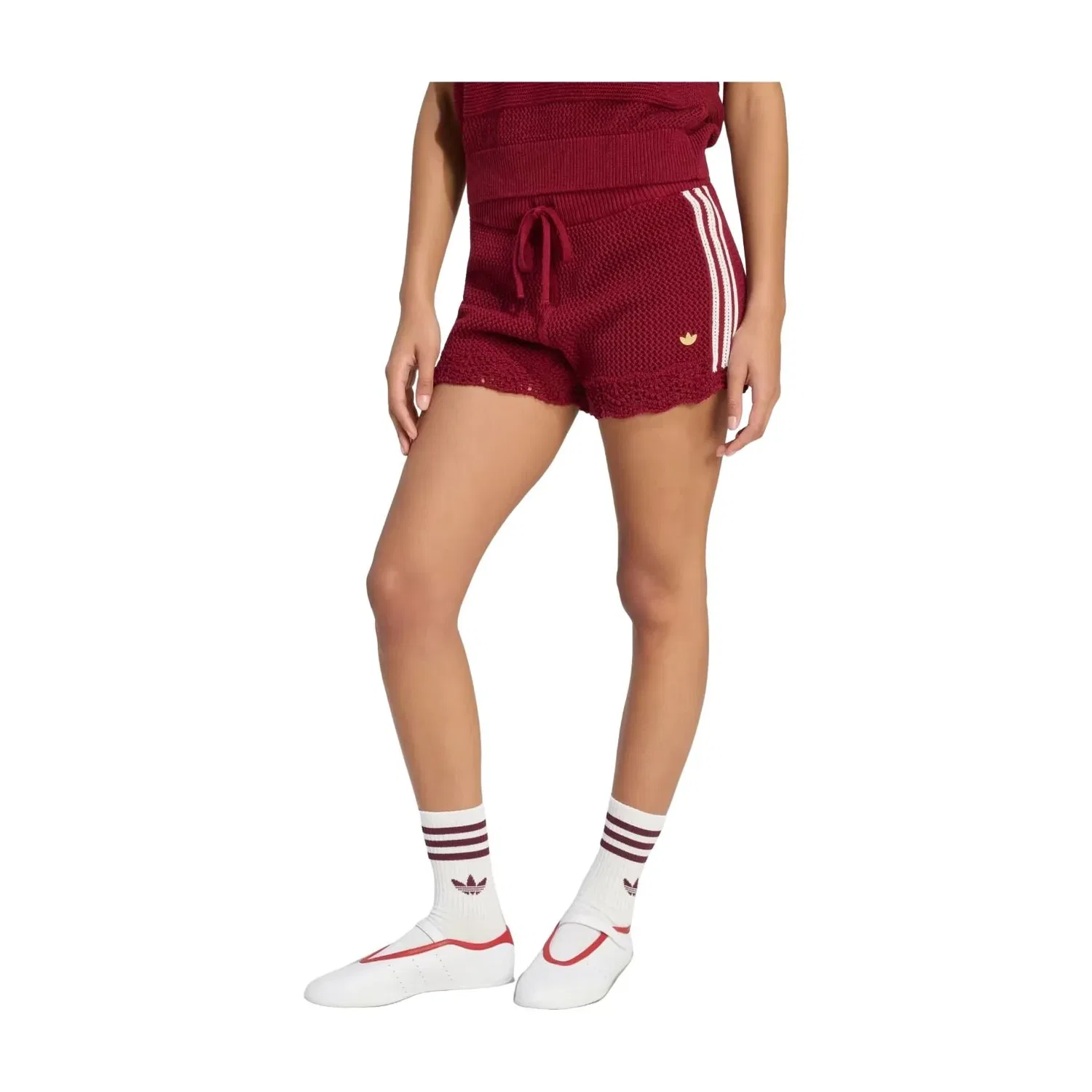 Женские шорты Resort S Shorts Asia Sizing 'Collegiate Burgundy' adidas, Collegiate Burgundy — фото 2