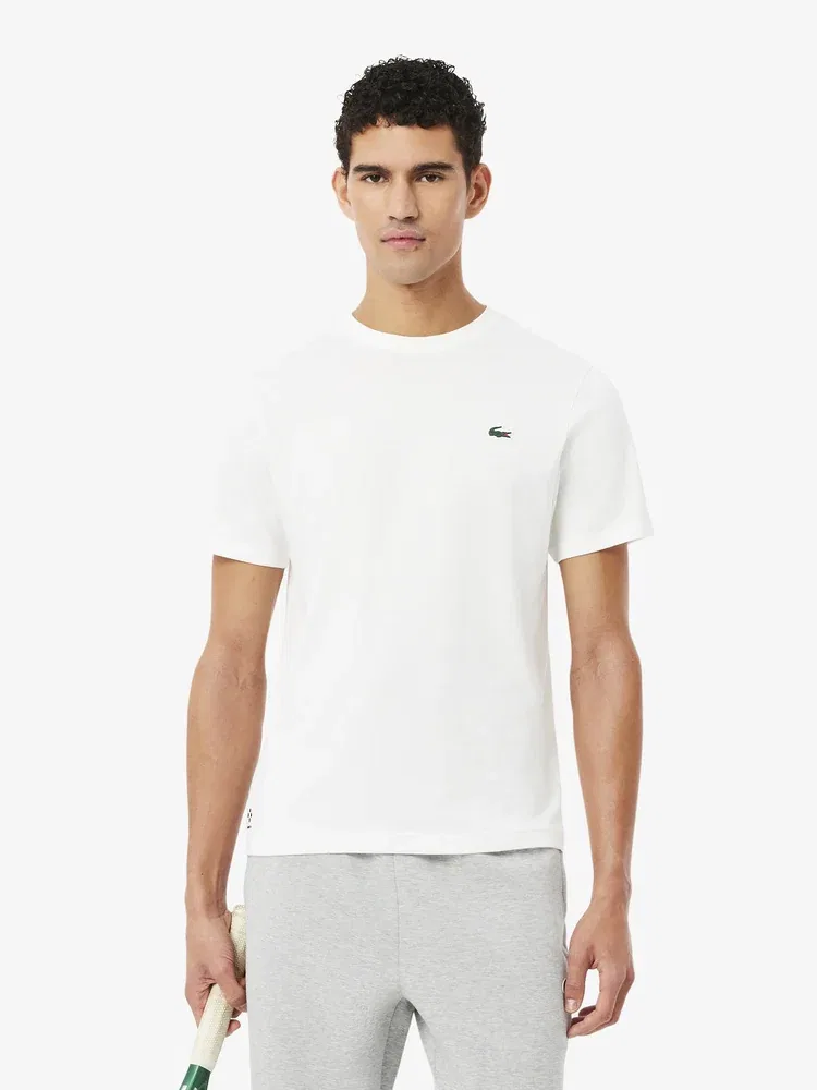 Футболка мужская с коротким рукавом, модель Daniil Medvedev LACOSTE, White