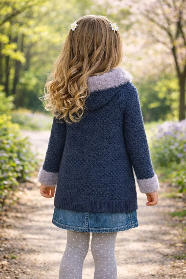 Детский кардиган с длинным рукавом Kidsev, Indigo — фото 4