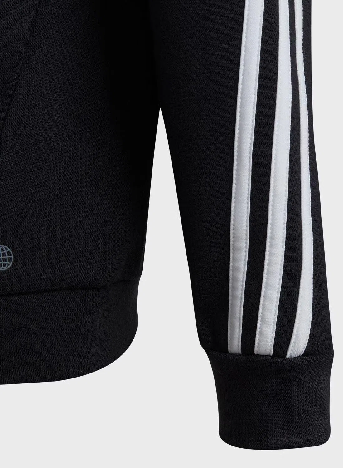 Худи на молнии с капюшоном Future Icons 3-Stripes Adidas, черный — фото 4