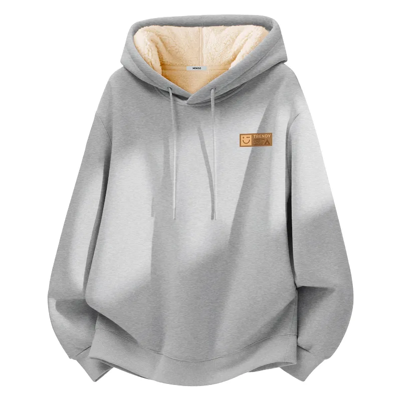 Детский свитшот с принтом Heavyweight Sherpa Thermal MINISO, Heather Gray