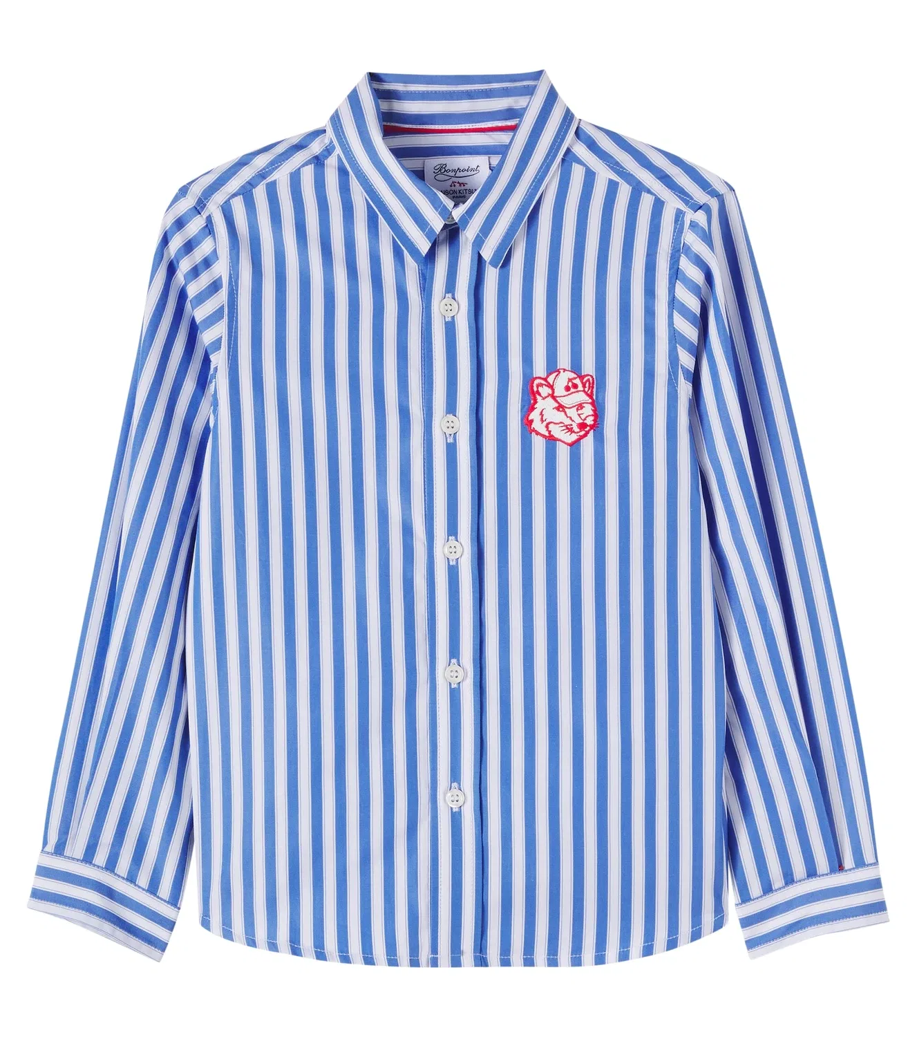Рубашка хлопковая Tangui Bonpoint x Maison Kitsuné Bonpoint, синий